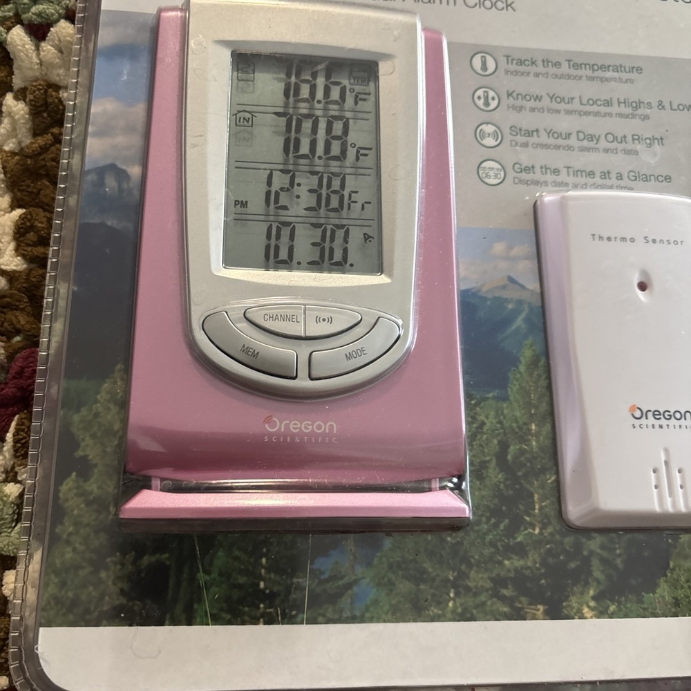 Oregon Scientific RAR188 Wireless Indoor Outdoor Thermometer Alarm Clock NEW NOS - Picture 6 of 11